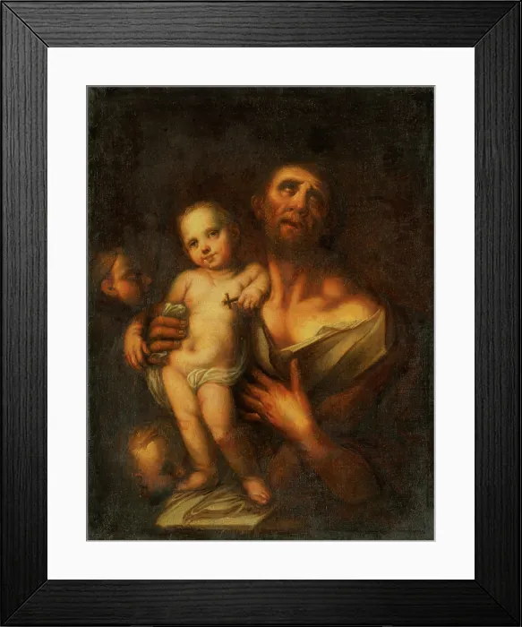 Framed Print : Saint Joseph with Baby Jesus, 1730-1740. Creator: Unknown Framed Print : Saint Joseph with Baby Jesus, 1730-1740. Creator: Unknown