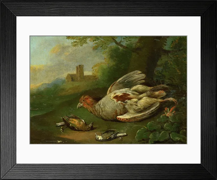 Framed Print : Still Life with Game, 1740-1750. Creator: Unknown Framed Print : Still Life with Game, 1740-1750. Creator: Unknown
