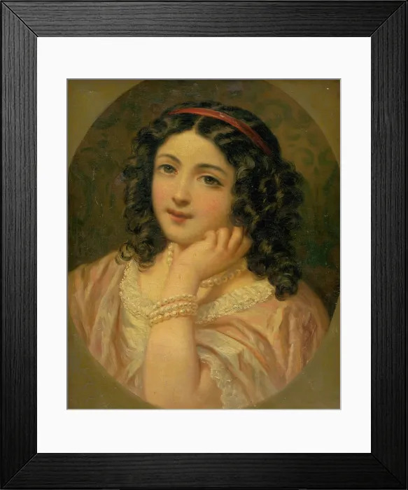 Framed Print : Portrait of a Girl, 1850-1860. Creator: Unknown Framed Print : Portrait of a Girl, 1850-1860. Creator: Unknown
