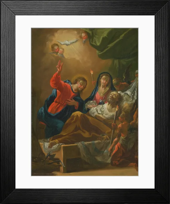 Framed Print : Death of Saint Joseph, 1760-1780. Creator: Unknown Framed Print : Death of Saint Joseph, 1760-1780. Creator: Unknown