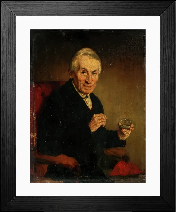 Framed Print : Portrait of a Gentleman with Tobacco Tin, around 1850. Creator: Unknown Framed Print : Portrait of a Gentleman with Tobacco Tin, around 1850. Creator: Unknown