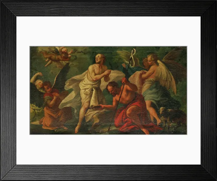 Framed Print : The Baptism of Christ in the Jordan River, 1770-1790. Creator: Unknown Framed Print : The Baptism of Christ in the Jordan River, 1770-1790. Creator: Unknown