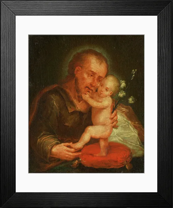 Framed Print : Saint Joseph with Baby Jesus, 1770-1780. Creator: Unknown Framed Print : Saint Joseph with Baby Jesus, 1770-1780. Creator: Unknown