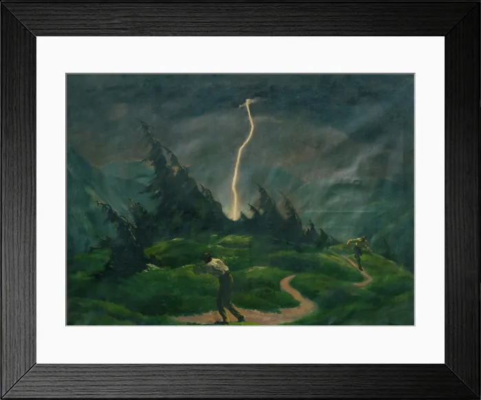 Framed Print : Fleeing before the Storm, 1870-1890. Creator: Unknown Framed Print : Fleeing before the Storm, 1870-1890. Creator: Unknown