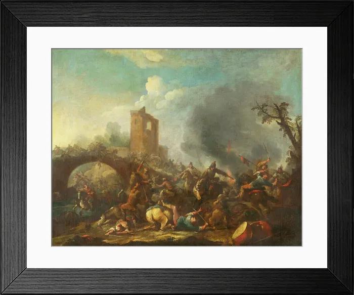 Framed Print : Battle Scene, 1740-1760. Creator: Unknown Framed Print : Battle Scene, 1740-1760. Creator: Unknown