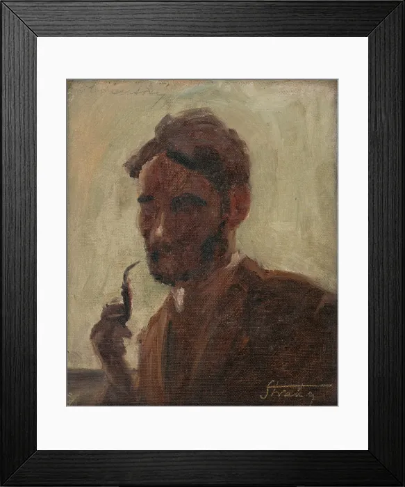 Framed Print : Study of a Man with a Pipe, around 1922. Creator: Stefan Straka Framed Print : Study of a Man with a Pipe, around 1922. Creator: Stefan Straka