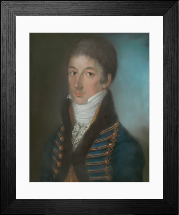 Framed Print : Portrait of Baron Alojz Mednyanszky, around 1804. Creator: Unknown Framed Print : Portrait of Baron Alojz Mednyanszky, around 1804. Creator: Unknown