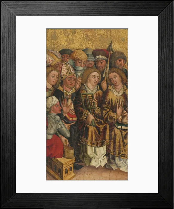 Framed Print : Group of Nine Confessor Saints, second half of the 15th century. Creator: Unknown