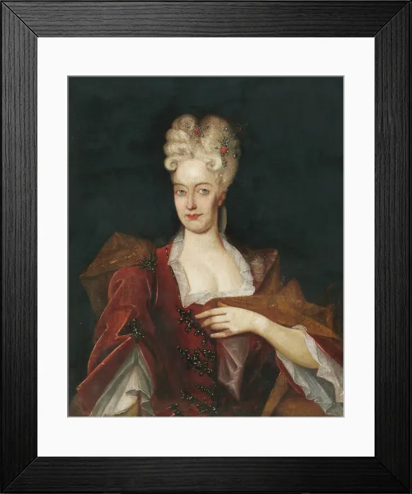 Framed Print : Portrait of Charlotte Amalia of Hesse-Wanfried, wife of Franz II. Rakoczi, 1700-1750. Creator: Unknown Framed Print : Portrait of Charlotte Amalia of Hesse-Wanfried, wife of Franz II. Rakoczi, 1700-1750. Creator: Unknown