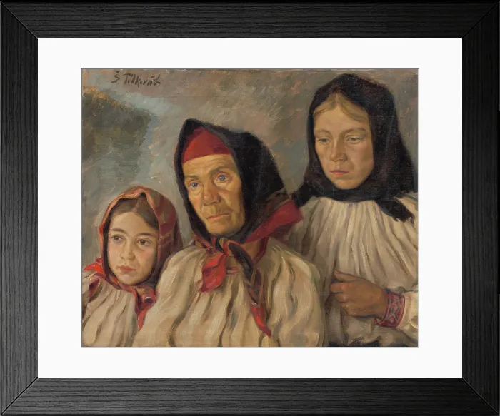 Framed Print : Listening to the Sermon, 1939. Creator: Stefan Polkorab Framed Print : Listening to the Sermon, 1939. Creator: Stefan Polkorab
