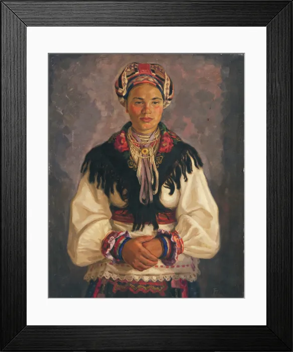 Framed Print : Woman from Pohronie in Mourning, 1933. Creator: Stefan Polkorab Framed Print : Woman from Pohronie in Mourning, 1933. Creator: Stefan Polkorab