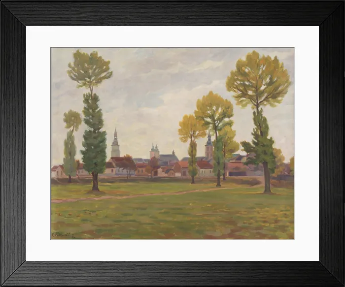 Framed Print : Trnava in Autumn, 1929. Creator: Stefan Polkorab Framed Print : Trnava in Autumn, 1929. Creator: Stefan Polkorab