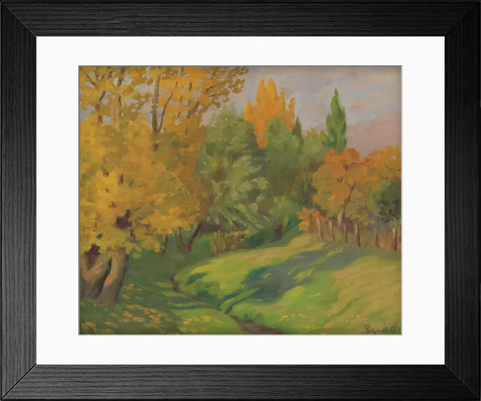 Framed Print : Autumn landscape, 1927. Creator: Stefan Polkorab