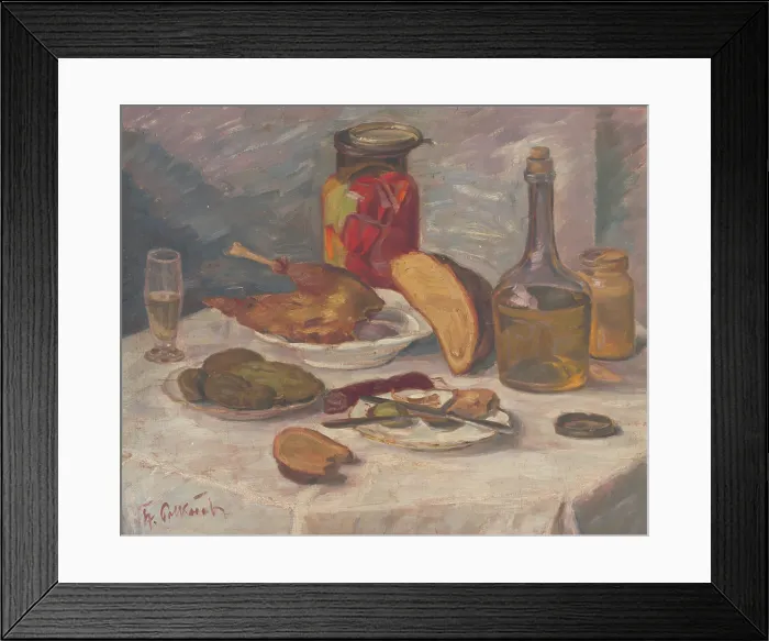 Framed Print : Banquet Still Life, 1943. Creator: Stefan Polkorab Framed Print : Banquet Still Life, 1943. Creator: Stefan Polkorab