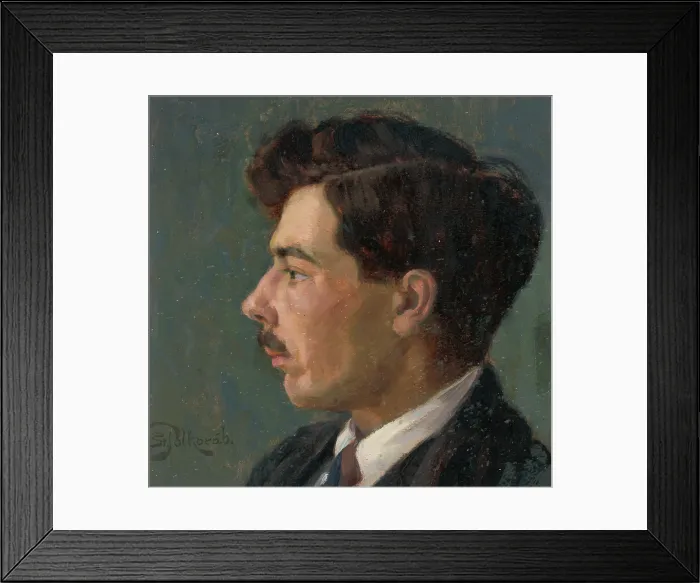 Framed Print : Portrait of the artist J. Korezska, 1920-1921. Creator: Stefan Polkorab Framed Print : Portrait of the artist J. Korezska, 1920-1921. Creator: Stefan Polkorab