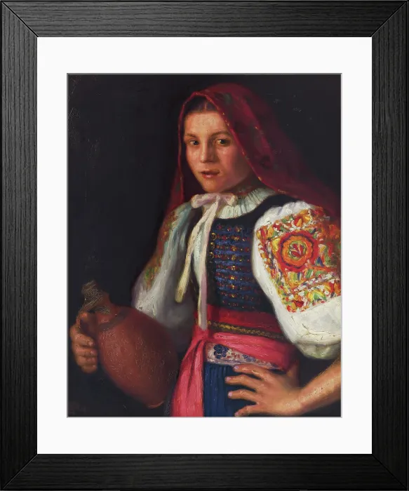 Framed Print : Girl from Trencin (Girl from Tepla), 1924. Creator: Stefan Straka Framed Print : Girl from Trencin (Girl from Tepla), 1924. Creator: Stefan Straka