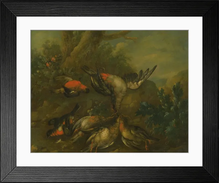 Framed Print : Still Life with Dead Birds, 1720-1730. Creator: Philipp Ferdinand de Hamilton Framed Print : Still Life with Dead Birds, 1720-1730. Creator: Philipp Ferdinand de Hamilton