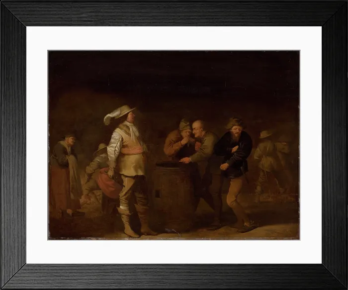 Framed Print : Soldiers divide their Booty, 1630. Creator: Pieter Jansz. Quast Framed Print : Soldiers divide their Booty, 1630. Creator: Pieter Jansz. Quast