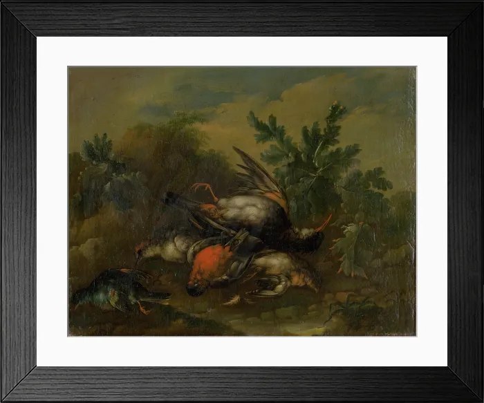 Framed Print : Still Life with Dead Birds, 1720-1730. Creator: Philipp Ferdinand de Hamilton Framed Print : Still Life with Dead Birds, 1720-1730. Creator: Philipp Ferdinand de Hamilton
