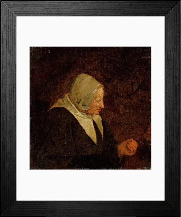 Framed Print : Old Woman, around 1650. Creator: Gerritsz Quiringh van Brekelenkam Framed Print : Old Woman, around 1650. Creator: Gerritsz Quiringh van Brekelenkam