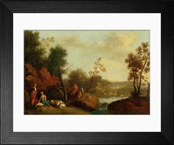 Framed Print : Romantic Landscape, 1760-1780. Creator: Unknown Framed Print : Romantic Landscape, 1760-1780. Creator: Unknown