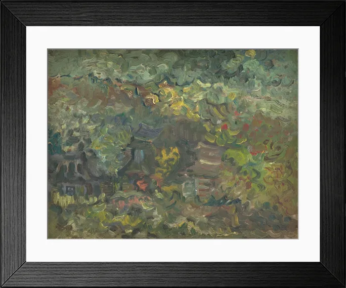 Framed Print : Little Houses by the Forest, 1940-1944. Creator: Arnold Peter Weisz-Kubincan