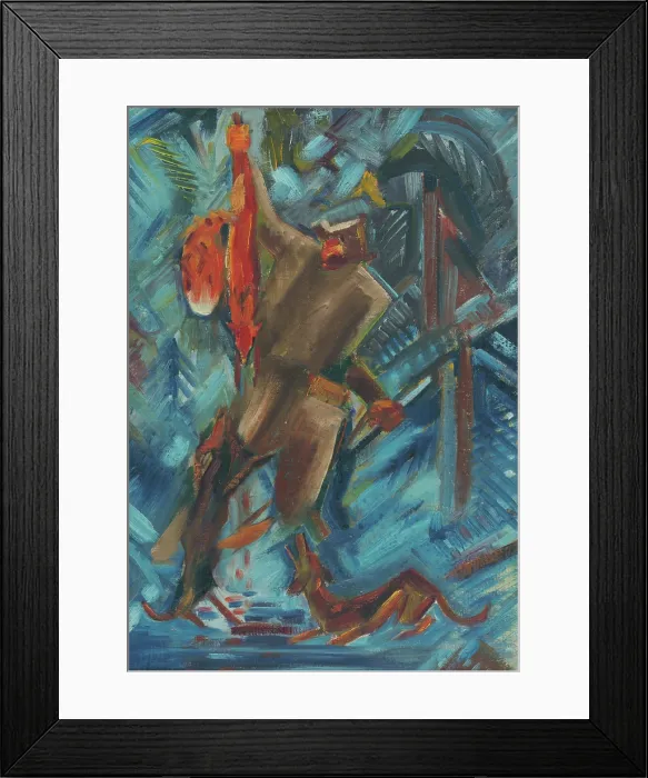 Framed Print : Hunter with a Fox in His Hand, 1940-1944. Creator: Arnold Peter Weisz-Kubincan Framed Print : Hunter with a Fox in His Hand, 1940-1944. Creator: Arnold Peter Weisz-Kubincan