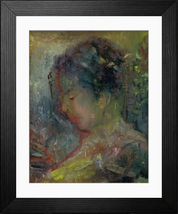 Framed Print : The Head of a Woman in Profile, around 1930. Creator: Arnold Peter Weisz-Kubincan Framed Print : The Head of a Woman in Profile, around 1930. Creator: Arnold Peter Weisz-Kubincan
