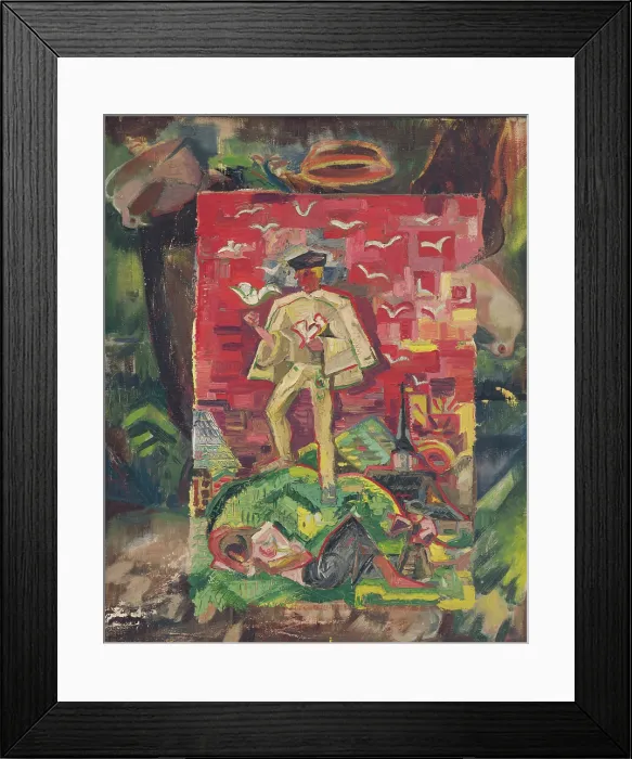 Framed Print : Symbolic Figure of a Man in a Folk Costume, 1930-1935. Creator: Arnold Peter Weisz-Kubincan Framed Print : Symbolic Figure of a Man in a Folk Costume, 1930-1935. Creator: Arnold Peter Weisz-Kubincan