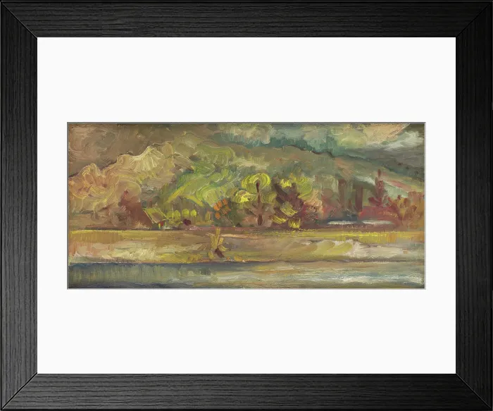 Framed Print : Landscape with a River, 1935-1940. Creator: Arnold Peter Weisz-Kubincan Framed Print : Landscape with a River, 1935-1940. Creator: Arnold Peter Weisz-Kubincan