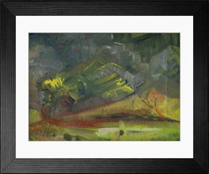 Framed Print : Evening Landscape, 1935-1940. Creator: Arnold Peter Weisz-Kubincan Framed Print : Evening Landscape, 1935-1940. Creator: Arnold Peter Weisz-Kubincan