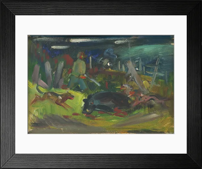 Framed Print : Boar Hunt, around 1930-1935. Creator: Arnold Peter Weisz-Kubincan Framed Print : Boar Hunt, around 1930-1935. Creator: Arnold Peter Weisz-Kubincan