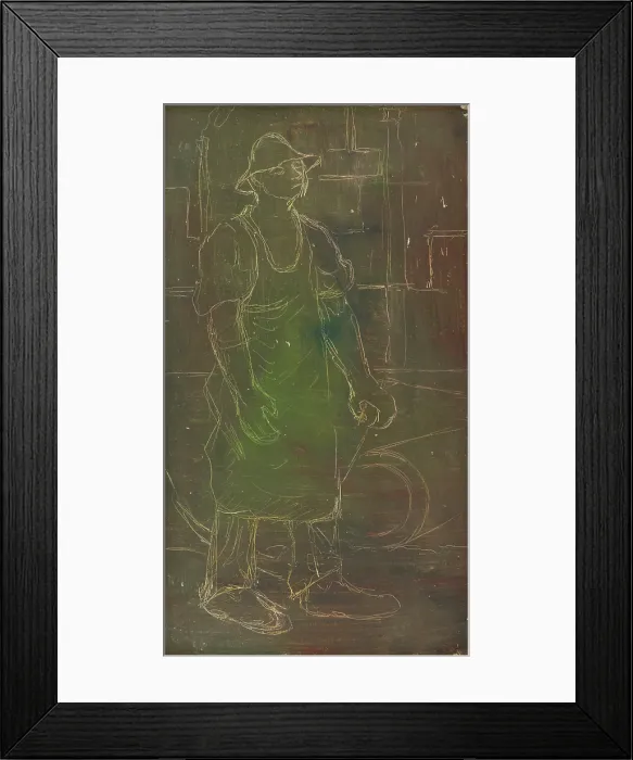 Framed Print : Furnace Operator, 1920-1930. Creator: Arnold Peter Weisz-Kubincan Framed Print : Furnace Operator, 1920-1930. Creator: Arnold Peter Weisz-Kubincan