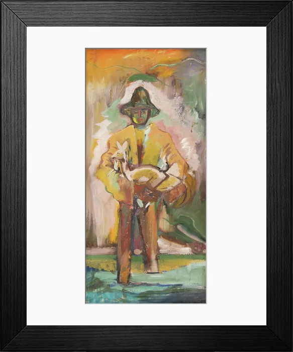 Framed Print : Man Carrying a Deer, 1930-1935. Creator: Arnold Peter Weisz-Kubincan Framed Print : Man Carrying a Deer, 1930-1935. Creator: Arnold Peter Weisz-Kubincan