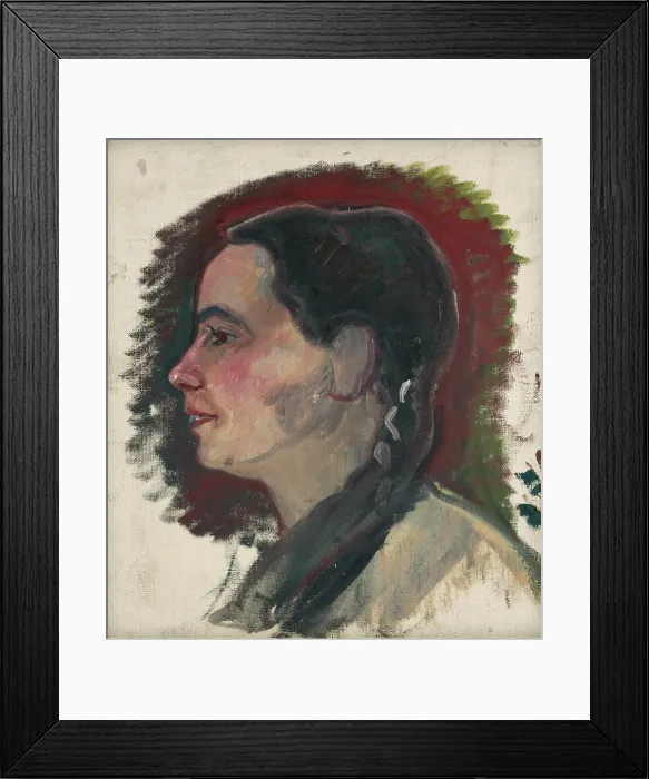 Framed Print : Portrait of a Young Woman with a Braid, around 1925-1930. Creator: Arnold Peter Weisz-Kubincan Framed Print : Portrait of a Young Woman with a Braid, around 1925-1930. Creator: Arnold Peter Weisz-Kubincan