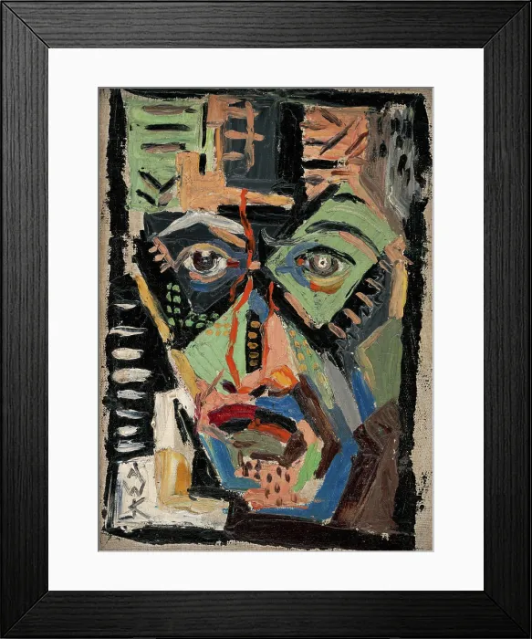 Framed Print : Face of a Man, 1935-1937. Creator: Arnold Peter Weisz-Kubincan Framed Print : Face of a Man, 1935-1937. Creator: Arnold Peter Weisz-Kubincan