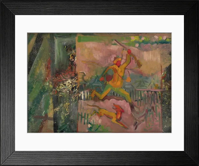 Framed Print : Running Hunter with a Rifle, 1935. Creator: Arnold Peter Weisz-Kubincan Framed Print : Running Hunter with a Rifle, 1935. Creator: Arnold Peter Weisz-Kubincan