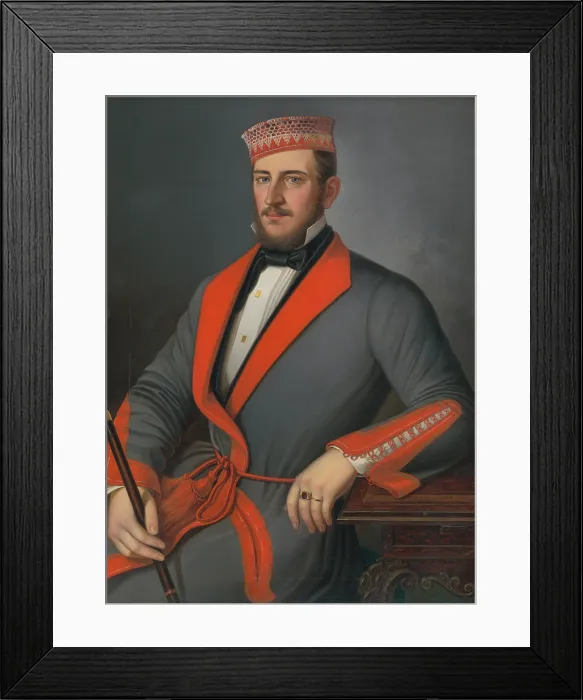 Framed Print : Portrait of Donath Varada-Szakmary in a dressing gown, 1850-1900. Creator: Peter Michal Bohun Framed Print : Portrait of Donath Varada-Szakmary in a dressing gown, 1850-1900. Creator: Peter Michal Bohun
