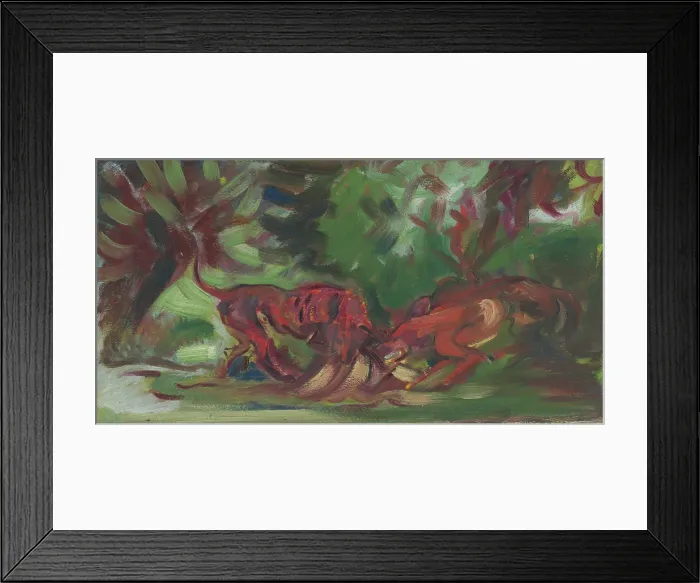 Framed Print : Dogs Fighting, 1940-1944. Creator: Arnold Peter Weisz-Kubincan Framed Print : Dogs Fighting, 1940-1944. Creator: Arnold Peter Weisz-Kubincan