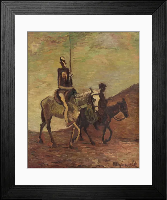 Framed Print : Don Quixote and Sancho Panza, around 1940. Creator: Cyprian Majernik Framed Print : Don Quixote and Sancho Panza, around 1940. Creator: Cyprian Majernik