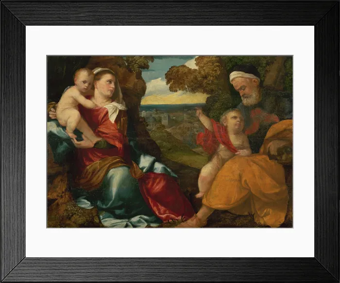 Framed Print : Holy Family with Saint John the Baptist, 1528. Creator: Bonifacio de Pitati. Holy Family with Saint John the Baptist, 1528. Creator: Bonifacio de Pitati Framed Print : Holy Family with Saint John the Baptist, 1528. Creator: Bonifacio de Pitati. Holy Family with Saint John the Baptist, 1528. Creator: Bonifacio de Pitati