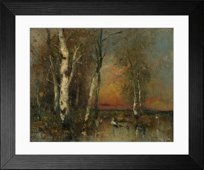 Framed Print : Forest landscape, 1880-1925. Creator: Bela Spanyi Framed Print : Forest landscape, 1880-1925. Creator: Bela Spanyi
