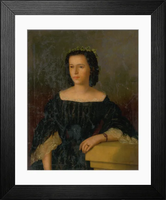 Framed Print : Portrait of a Younger Woman, 1830-1850. Creator: Unknown Framed Print : Portrait of a Younger Woman, 1830-1850. Creator: Unknown