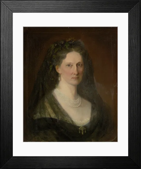 Framed Print : Portrait of Baroness Hedviga Mednyanszka, 1869. Creator: Carl Martin Ebersberg Framed Print : Portrait of Baroness Hedviga Mednyanszka, 1869. Creator: Carl Martin Ebersberg