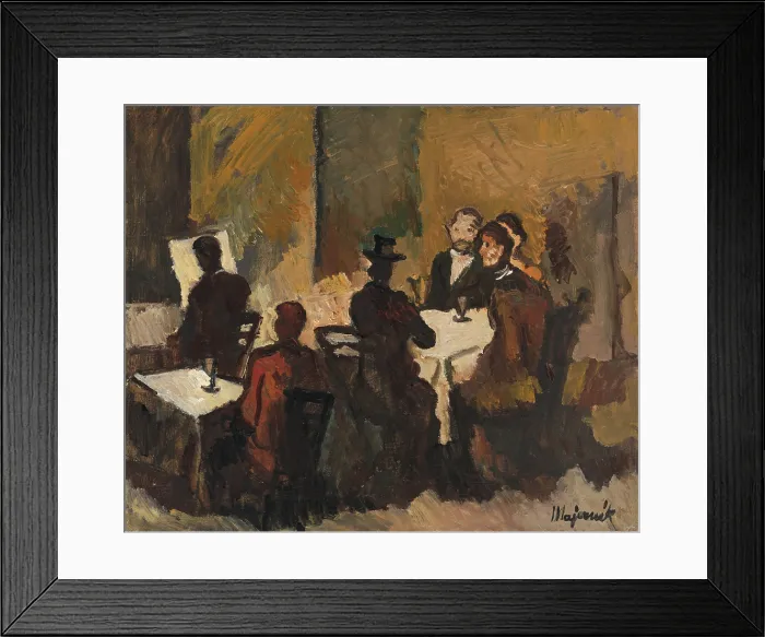 Framed Print : Company in a Coffee Shop, 1941-1942. Creator: Cyprian Majernik