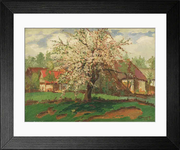 Framed Print : Landscape with trees in blossom, 1928. Creator: Bohumil Hanak Framed Print : Landscape with trees in blossom, 1928. Creator: Bohumil Hanak
