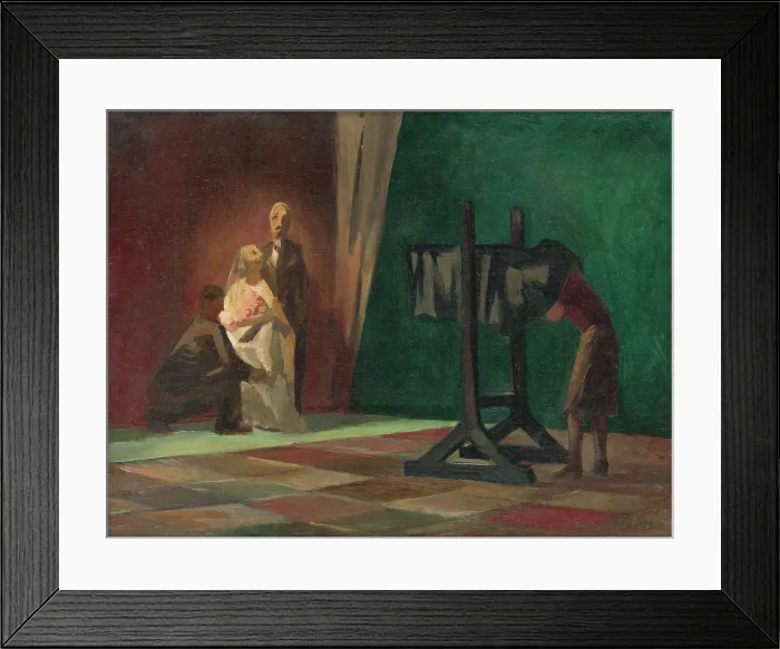 Framed Print : Wedding photograph, 1943. Creator: Bedrich Hoffstadter Framed Print : Wedding photograph, 1943. Creator: Bedrich Hoffstadter