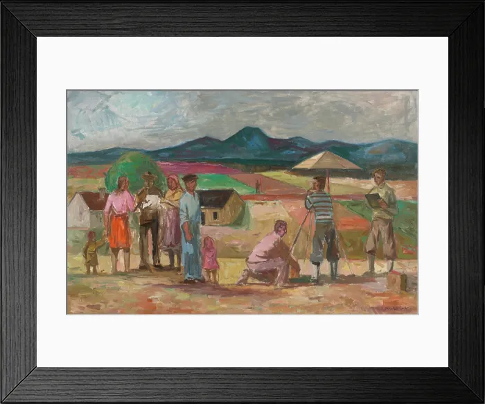 Framed Print : Sketch for the painting Land Surveyor, 1946. Creator: Bedrich Hoffstadter. Sketch for the painting Land Surveyor, 1946. Creator: Bedrich Hoffstadter Framed Print : Sketch for the painting Land Surveyor, 1946. Creator: Bedrich Hoffstadter. Sketch for the painting Land Surveyor, 1946. Creator: Bedrich Hoffstadter