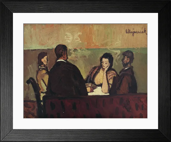 Framed Print : Card Players, 1944. Creator: Cyprian Majernik Framed Print : Card Players, 1944. Creator: Cyprian Majernik