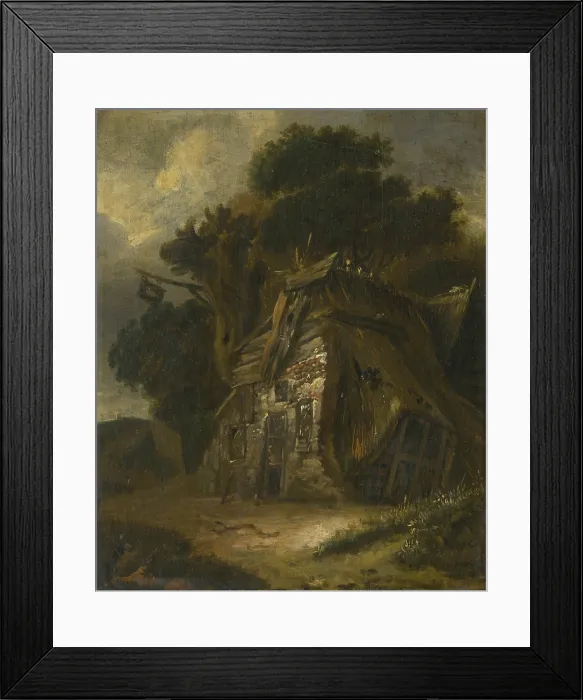 Framed Print : Tumbledown hut, 1660-1670. Creator: Follower of Cornelis Gerritsz. Decker Framed Print : Tumbledown hut, 1660-1670. Creator: Follower of Cornelis Gerritsz. Decker